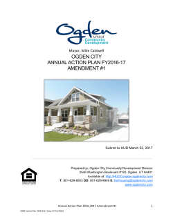 OGDEN CITY ANNUAL ACTION PLAN FY2016