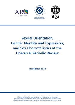 Sexual Orientation, Gender Identity and Expression, and Sex