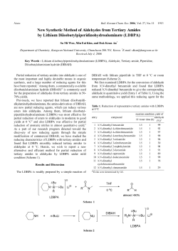 New Synthetic Method of Aldehydes from Tertiary Amides by Lithium