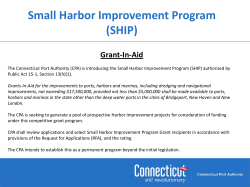 Small Harbor Improvement Program (SHIP) Overview
