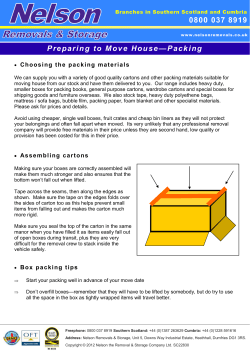 Preparing To Move House Packing