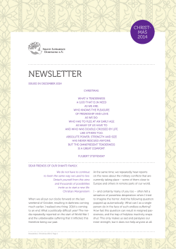 NEWSLETTER - Shanti Leprahilfe