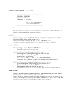 Curriculum Vitae - Penn Arts and Sciences