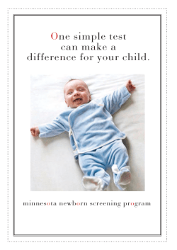 One simple test can make a difference for your child.