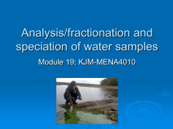 Difference between total analysis, fractionation and species