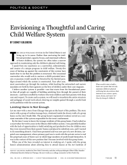 Envisioning a Thoughtful and Caring Child Welfare System
