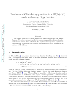 Fundamental CP-violating quantities in a SU (2) $\ otimes $ U (1