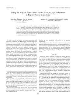 Using the Implicit Association Test to Measure Age Differences in