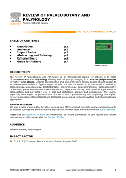 review of palaeobotany and palynology