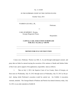 Motion for a Stay of Execution - Death Penalty Information Center