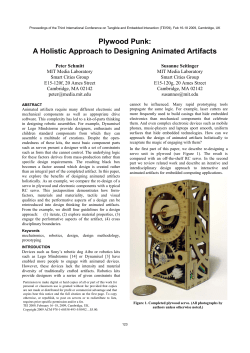 Plywood Punk: A Holistic Approach to Designing Animated Artifacts