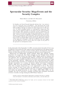 Spectacular Security: Mega-Events and the Security