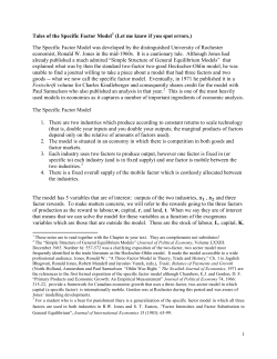 Tales of the Specific Factor Model (Let me know if you spot errors