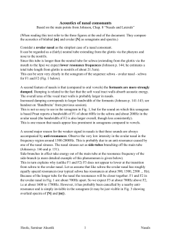 Acoustics of nasal consonants