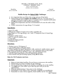 Muffin Recipe for Baked Milk Challenges