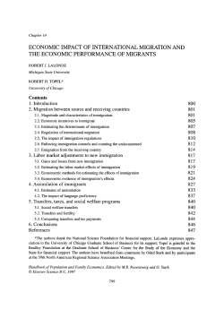economic impact of international migration and
