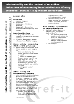 Intimations of Immortality by William Wordsworth - Crossref