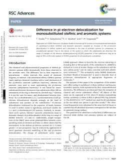 Difference in pi-electron delocalization for
