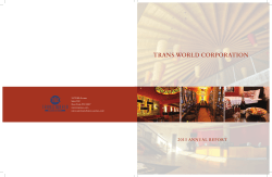 2013 Annual Report 3,8MB - Trans World Corporation