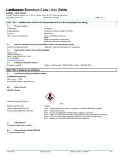 Lanthanum Strontium Cobalt Ferrite SDS