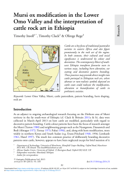 Mursi ox modification in the Lower Omo Valley and the interpretation