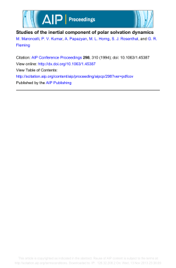 Studies of the inertial component of polar solvation dynamics