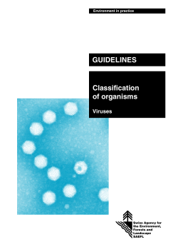 GUIDELINES Classification of organisms Viruses