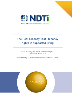 The Real Tenancy Test