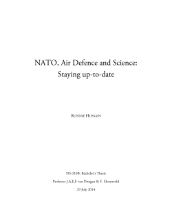 NATO, Air Defence and Science - Utrecht University Repository