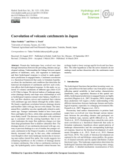 Coevolution of volcanic catchments in Japan