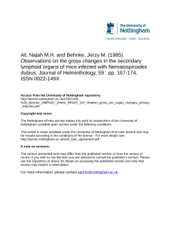 Ali, Najah M.H. and Behnke, Jerzy M. (1985) Observations on the
