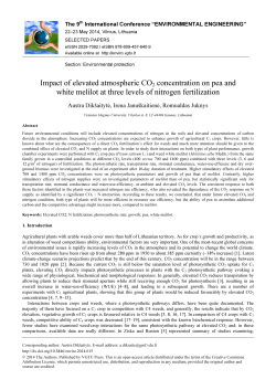 Impact of elevated atmospheric CO2 concentration on pea and white