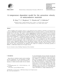 A temperature dependent model for the saturation velocity in
