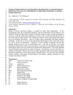 characterization of load bearing metrological