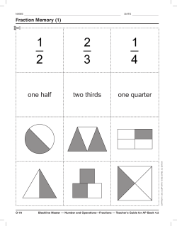 one half two thirds one quarter