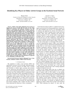 Identifying Key-Players in Online Activist Groups on the Facebook