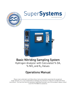 Hydrogen Nitrider Analyzer Operations Manual