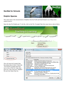 GenStat for Schools Dolphin Species