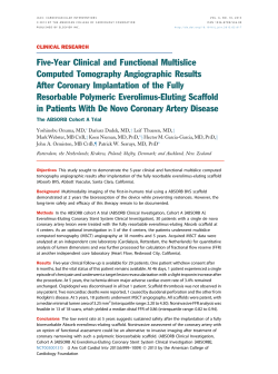 Five-Year Clinical and Functional Multislice Computed Tomography