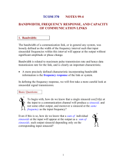 Bandwidth, Frequency Response, and Capacity of Communication