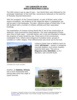 THE LANDSCAPE OF WAR Relics of World Wars I and II The 20th