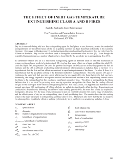 THE EFFECT OF INERT GAS TEMPERATURE EXTINGUISHING