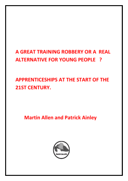 A GREAT TRAINING ROBBERY OR A REAL ALTERNATIVE FOR