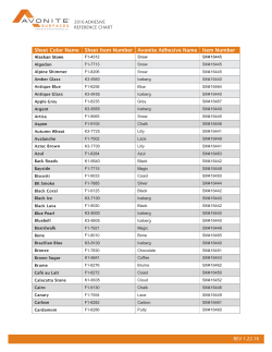 Avonite Adhesive Chart - Distributor Service, Inc