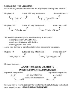 Logarithmic Functions