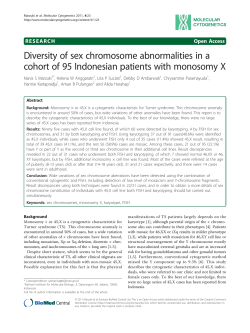 Diversity of sex chromosome abnormalities in a cohort of 95