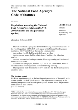 livsfs-2015-1 - Livsmedelsverket