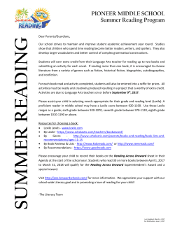 summer rea ding - Broward County Schools