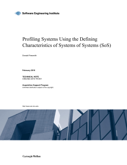 Profiling Systems Using the Defining Characteristics of Systems of