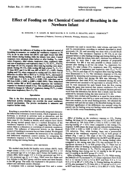 Effect of Feeding on the Chemical Control of Breathing in